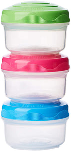 Sistema To Go Mini Bites, 130 ml - Multi-Colour, Pack of 3