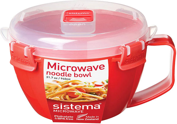 Sistema Microwave Noodle Bowl, Red, 940 ml